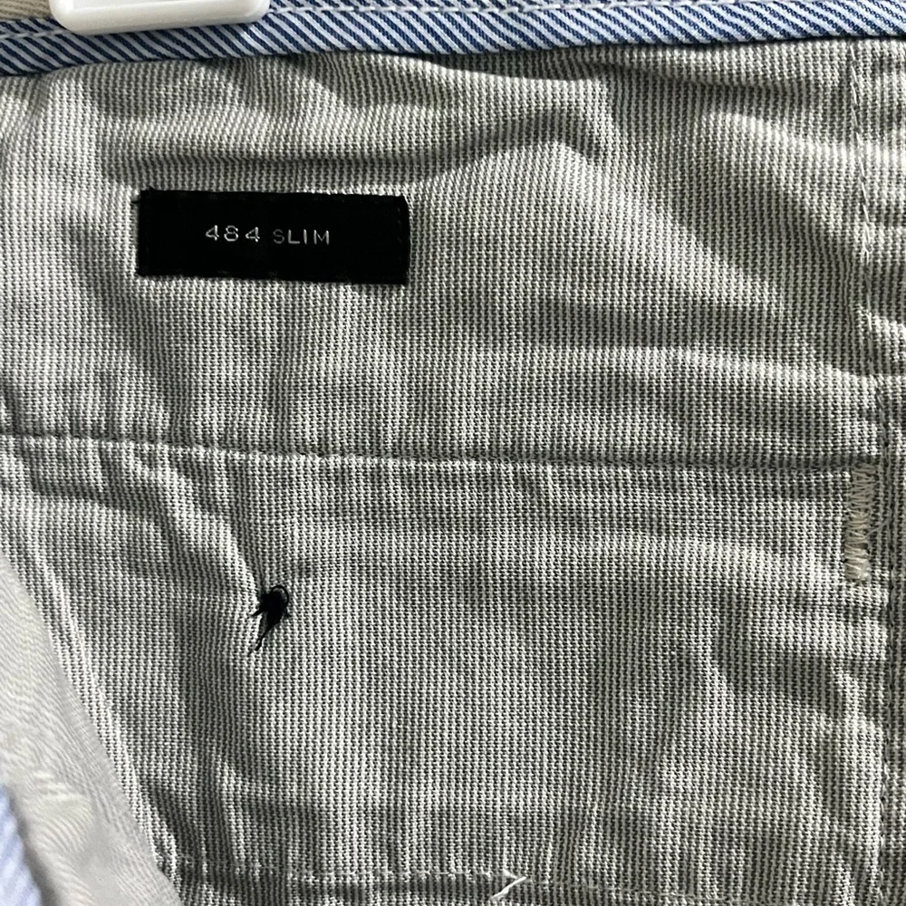 J.CREW Stretch Chambray Button Front Pants, Blue, Size 32 x 32, new!